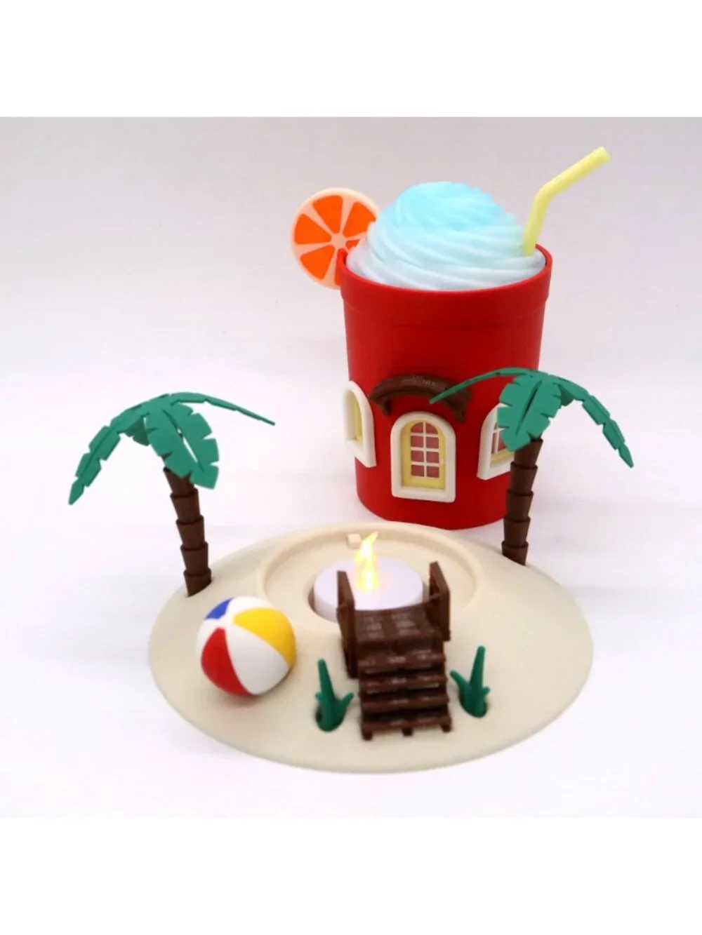 Summer Drink Illuminated Fairy House Night Light Battery Tea Light Holder